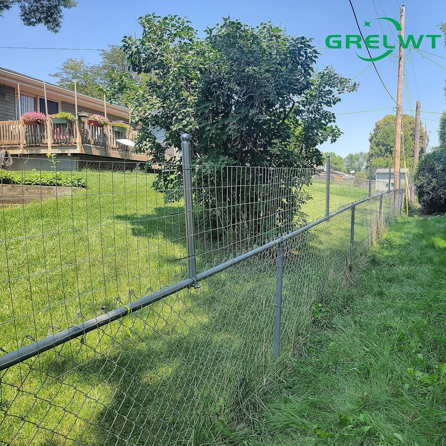 GRELWT 9 Pack Chain Link Fence Extender 25.2" Galvanized Extension Dogs