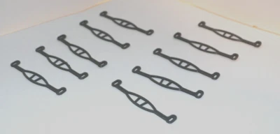 x10 Gray Facemasks Old Style Football Gumball Helmets OPI QB Miniature Mini Grey