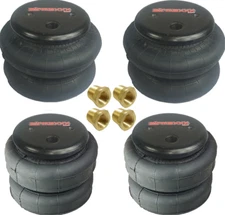 4 airmaxxx air ride suspension bags 2) 2500 2) 2600 3/8"npt single port fittings