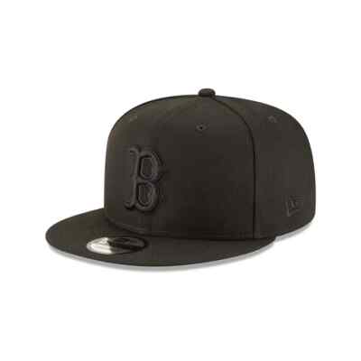 Authentic MLB Boston Red Sox 9FIFTY Snap-Back New Era Cap -Black/Black OEM