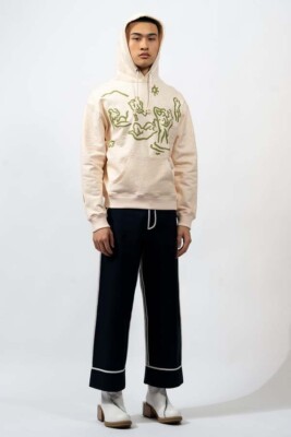 Carne Bollente Beige & Green Funday Afternoon Hoodie Size XS
