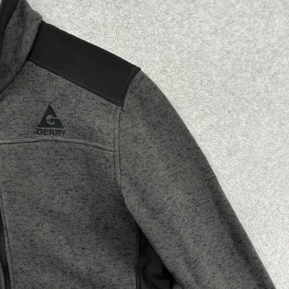 Gerry Fleece Jacket Mens Size Medium Gray Full Zip Windbreaker - Image 3 of 4