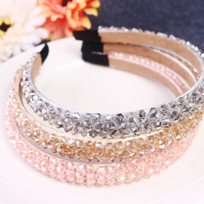 Children Kids Rhinestone Hair Band Headwear Ornament Crystal Headband Crown