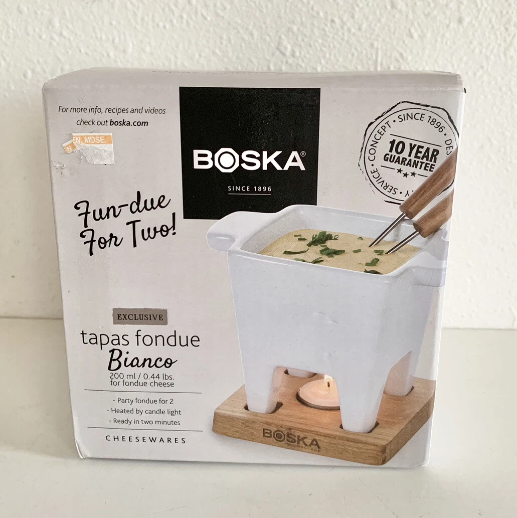 NEW OPEN BOX - Boska Tapas Fondue Bianco 200 ml Fondue for Two Cheese Chocolate