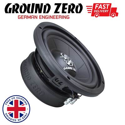 LOUD SUBWOOFER GROUND ZERO 300 WATTS SPL BASS COMPACT CAR
