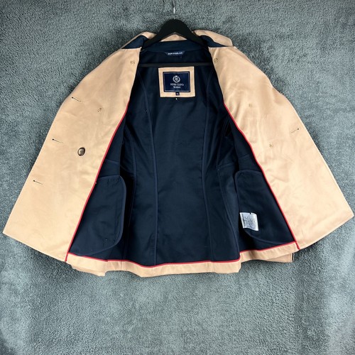 Henri Lloyd kurzer Trenchcoat beige Damen XL braun wasserdicht Knopfleiste Preppy - Bild 3 von 16