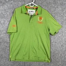 Canterbury Of New Zealand Shirt Mens XL Green Polo Embroidered Rugby Logo **