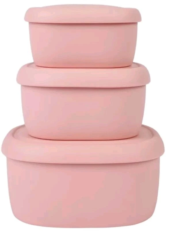 GINKGO Silicone Food Storage Container Set Reusable Airtight Food Container