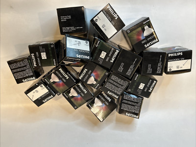 LOT OF 18 Philips Accent halogen 1200 Dichroic Cool LIGHT BULBS 75W 12V GU 5.3