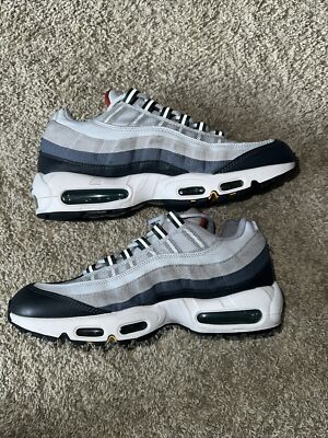Nike men's Airmax 95 /pure platinum /University gold /Cinnabar