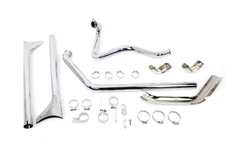 True Dual Chrome Exhaust System fits Harley Davidson