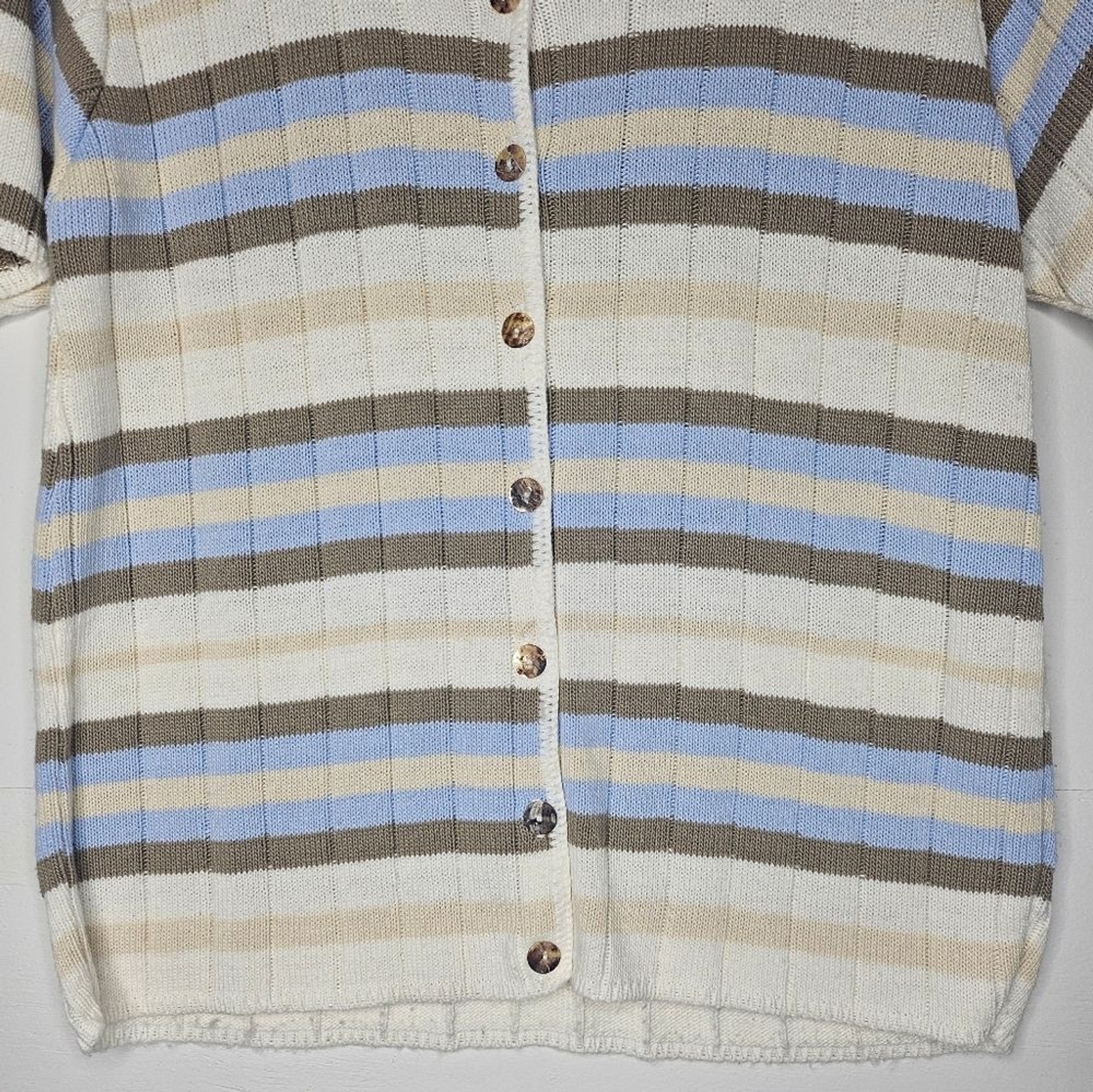 Vintage Classic Elements Button Down Sweater Crew… - image 5