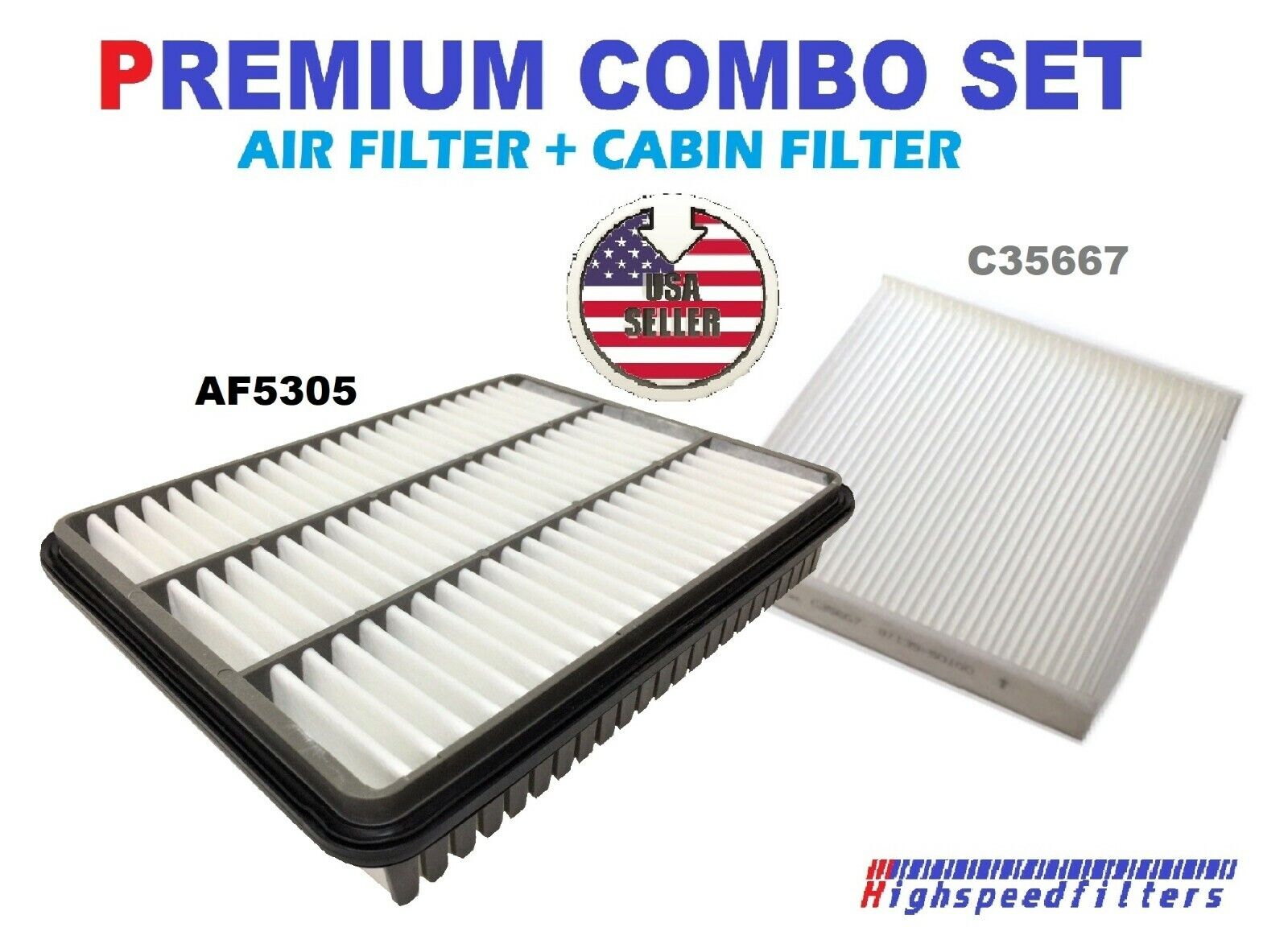 AF5305 C35667 PREMIUM AIR FILTER + CABIN FILTER FOR 2010 TOYOTA 4RUNNER L4 2.7L