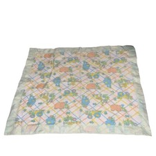 Riegel Receiving Baby Blanket Giraffe Elephant Lion Flowers Nursery 80s 90s 70s