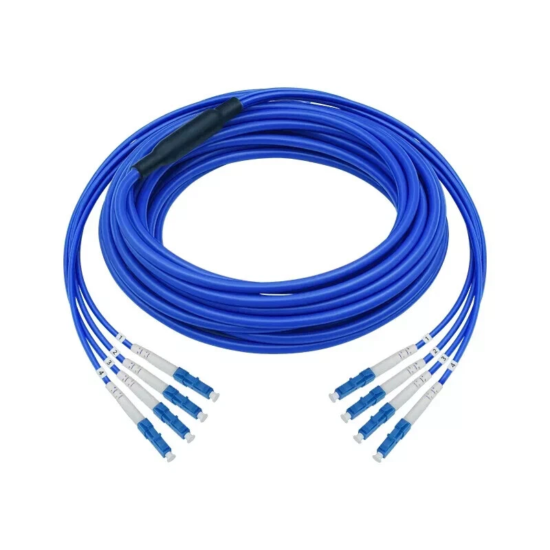 100M Indoor Armored LC-LC 4 Strand Single-Mode 9/125 Fiber Patch Cord-9878 - Image 1 of 1