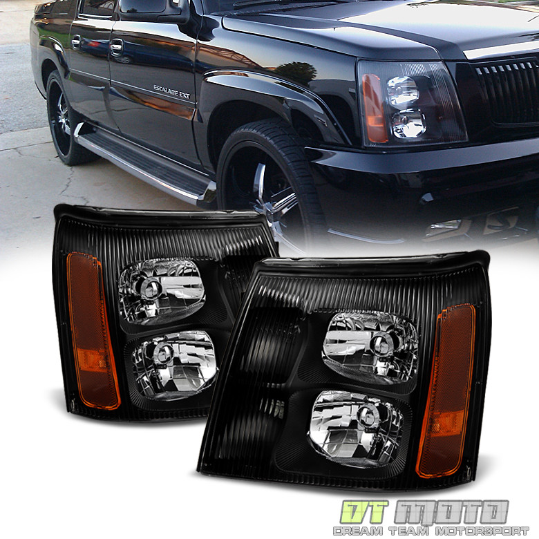 2003 2004 2005 2006 Cadillac Escalade (HID Model) Black Headlights