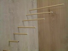 3er Set Sitzstangen für Vögel und Nager aus Buche Länge 10 - 50 cm, Stärke 20 mm