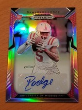 2019 Prizm Draft Picks Auto #189 DaMarkus Lodge Ole Miss C