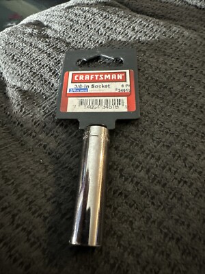 Sears Craftsman USA 3/8'' Easy Read DEEP Socket 1/4'' Dr 6 Point 34615 SAE G2D
