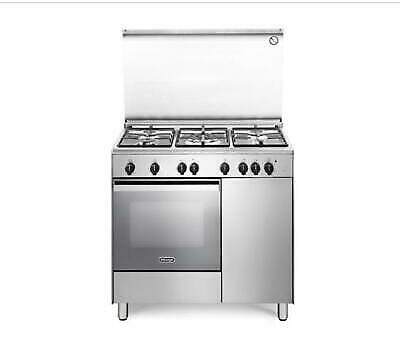 DELONGHI DGX96B5 CUCINA PIANO COTTURA 5 FUOCHI FORNO GAS GRIL 90X60 INOX |  eBay