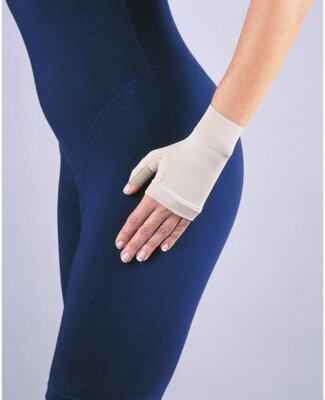 Women's 20-30 mmHg Gauntlet Size: Large, Color: Black