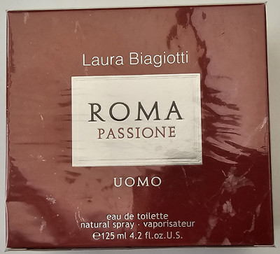 Laura Biagiotti, Roma Uomo Passione, 125 ml Eau de Toilette Spray, Rarität