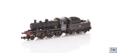 372-626ASF Graham Farish N Stärke LMS Ivatt 2MT 46477 (Ton) Kohle und verwittert