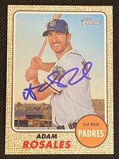 Adam Rosales Padres Signed Auto Autographed 2017 Topps Heritage Card #81 ~ COA