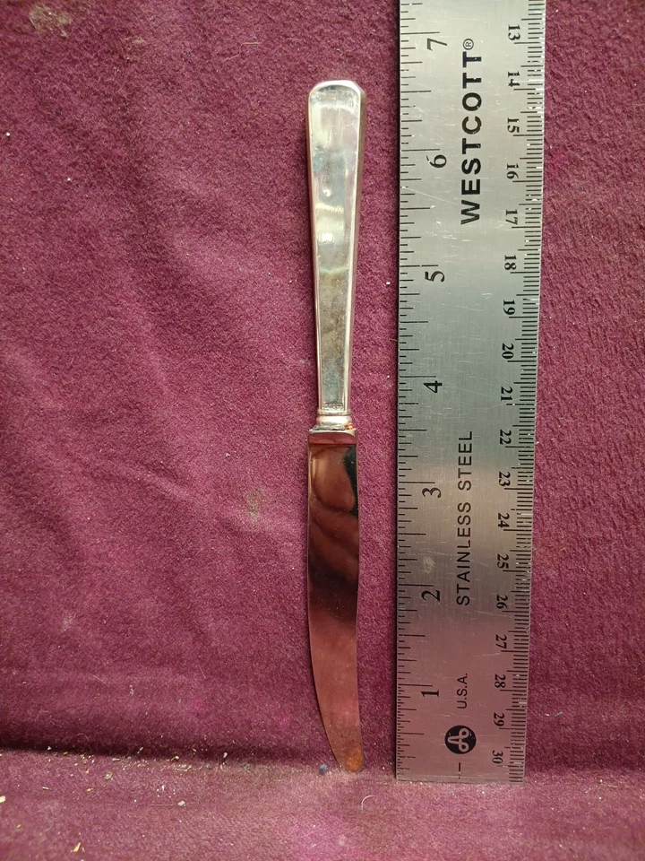 Vintage German 800 Silver HUGO SANDIG DESSERT KNIFE 6 5/8"   NO MONOGRAM - Image 3 of 4