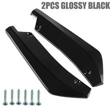Car Rear Bumper Diffuser Side Fender Skirt Spoiler Lip Canard Protector - Black