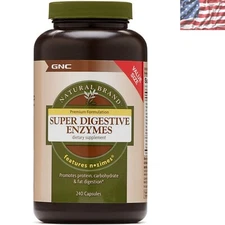 Natural Digestive Enzymes, 240 Capsules - Support Protein & Carbohydrate Balance