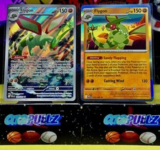 2 Card Flygon Lot - 101/094 Secret Number + 053/094 Holo (Pack Fresh)