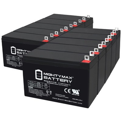 Mighty Max 12V 9AH NB SLA Battery Compatible with Duracell Dura12-9NB - 10 Pack