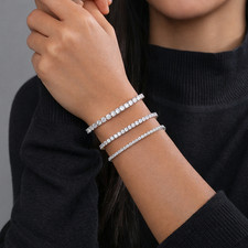 VVS Moissanite Tennis Bracelet Solid 925 Ster...