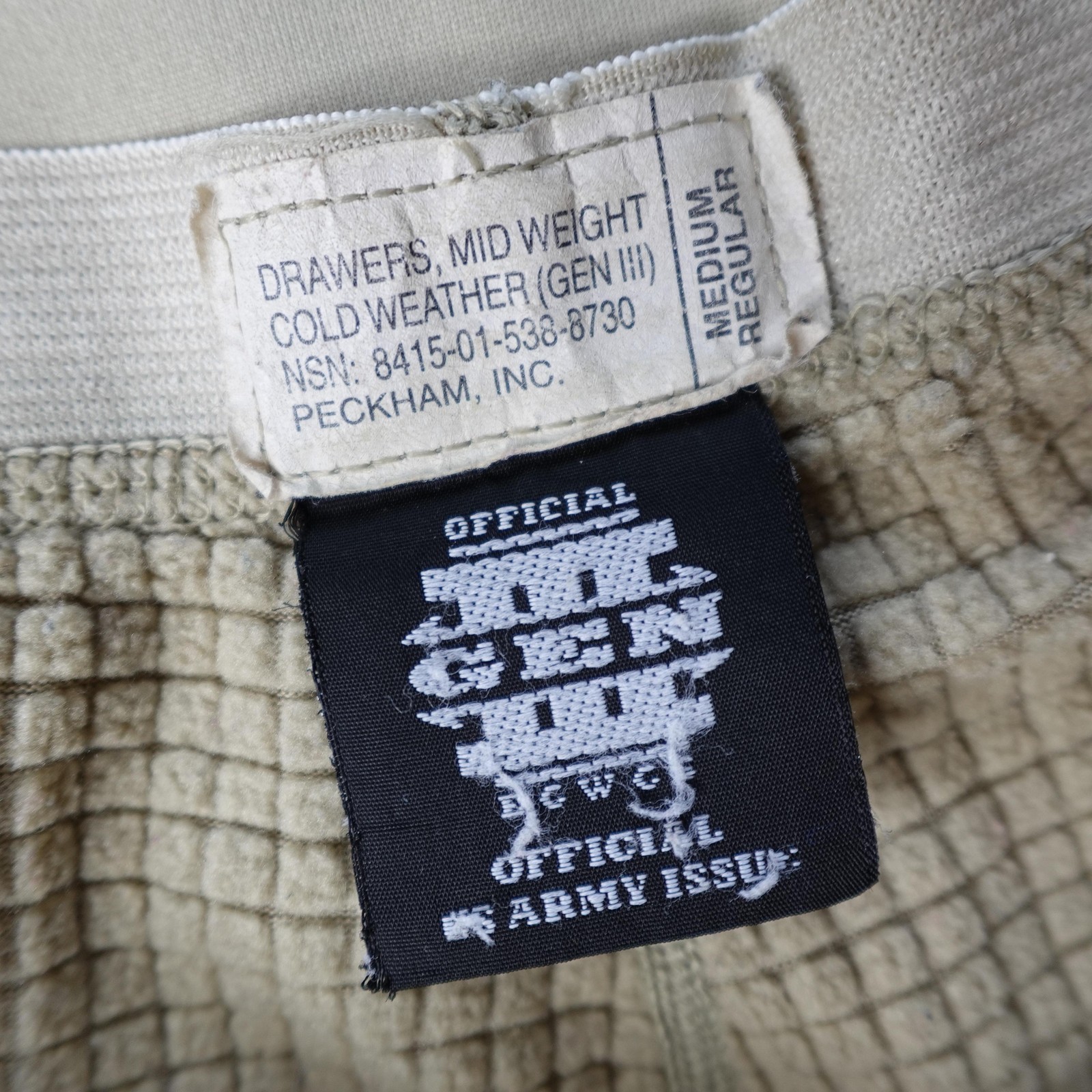 US Army ECWCS Base Layer Set Mens Medium Tan Gen … - image 5