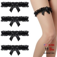 4pcs Garter Wedding,Black Bridal Garter,Wedding Garters for Bride,Elegant