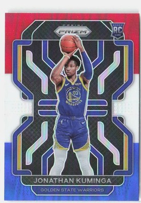 2021-22 Panini Prizm #307 Jonathan Kuminga Red White and Blue