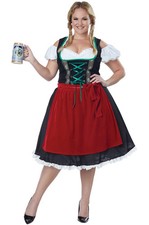 Brand New Classic Oktoberfest Fraulein Woman Dress Outfit Plus Size Costume