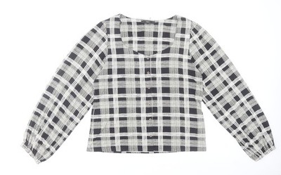 Schwarze Basic-Bluse Damen UK Größe 14 von Next