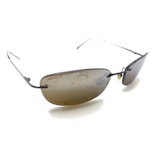 Revo 3038 093/9Z Copper Brown Oval Rimless Sunglasses Black Lens 54-17 120
