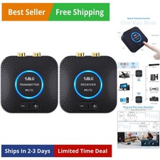 2.4GHz Wireless Audio Transmitter Receiver Set 1 TX 1 RX for TV, 262Ft/80M Lo...