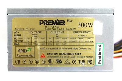 PS-300S power age premier atng 300 watt at power supply 300W 20 pin atx with P4