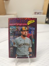 2026 Topps Heritage Rhys Hoskins Burgandy Sparkle Refractor Milwaukee Brewers 