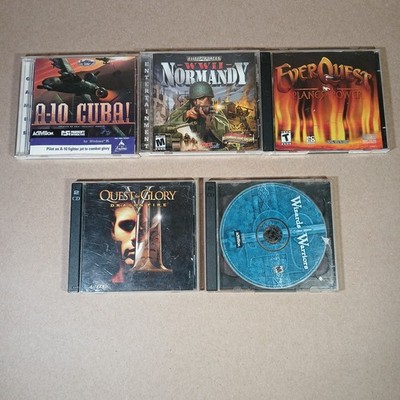 PC Game Lot of 5: Quest for Glory Ever Quest W&W Elite Forces A-10 Cuba! Y2K