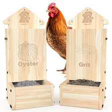 2Pack Chicken Oyster Shell and Grit Feeder