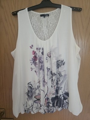 My Own, Top, Größe: 48/50, Weiß, Elasthan/Polyester/Viskose, Print, Damen #CGX