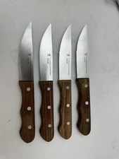 Set of 4 JA Henckels Intl Classic Serrated Steak Knife 39306-000 Wooden Handle