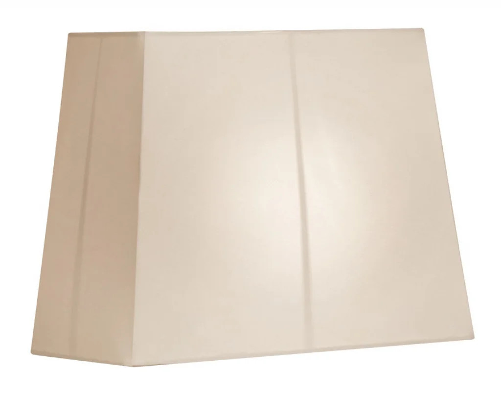 Lampshade Cream 10"" Cotton Trapezium 250mm Oaks Lighting S515/10 CR