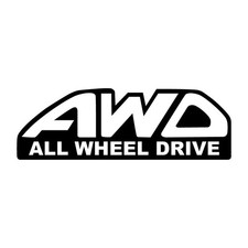 AWD All Wheel Drive 4X4 Decal Sticker Black Die Cut Vinyl