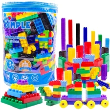Dimple Building Blocks for Toddler (300 Pcs) Stacking Toys & Puzzle Games for...